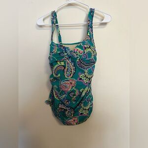 Talbots Paisley Print Swimsuit Top